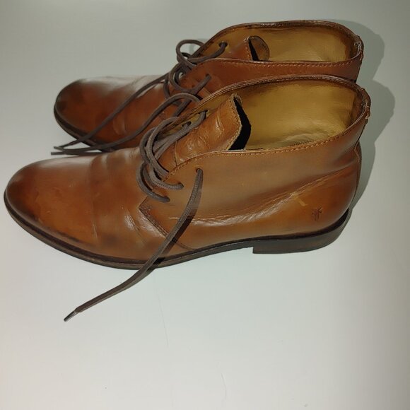 FRYE Men's Leather Ankle High Boots Size 8.5 Pre-owned - Picture 3 of 7